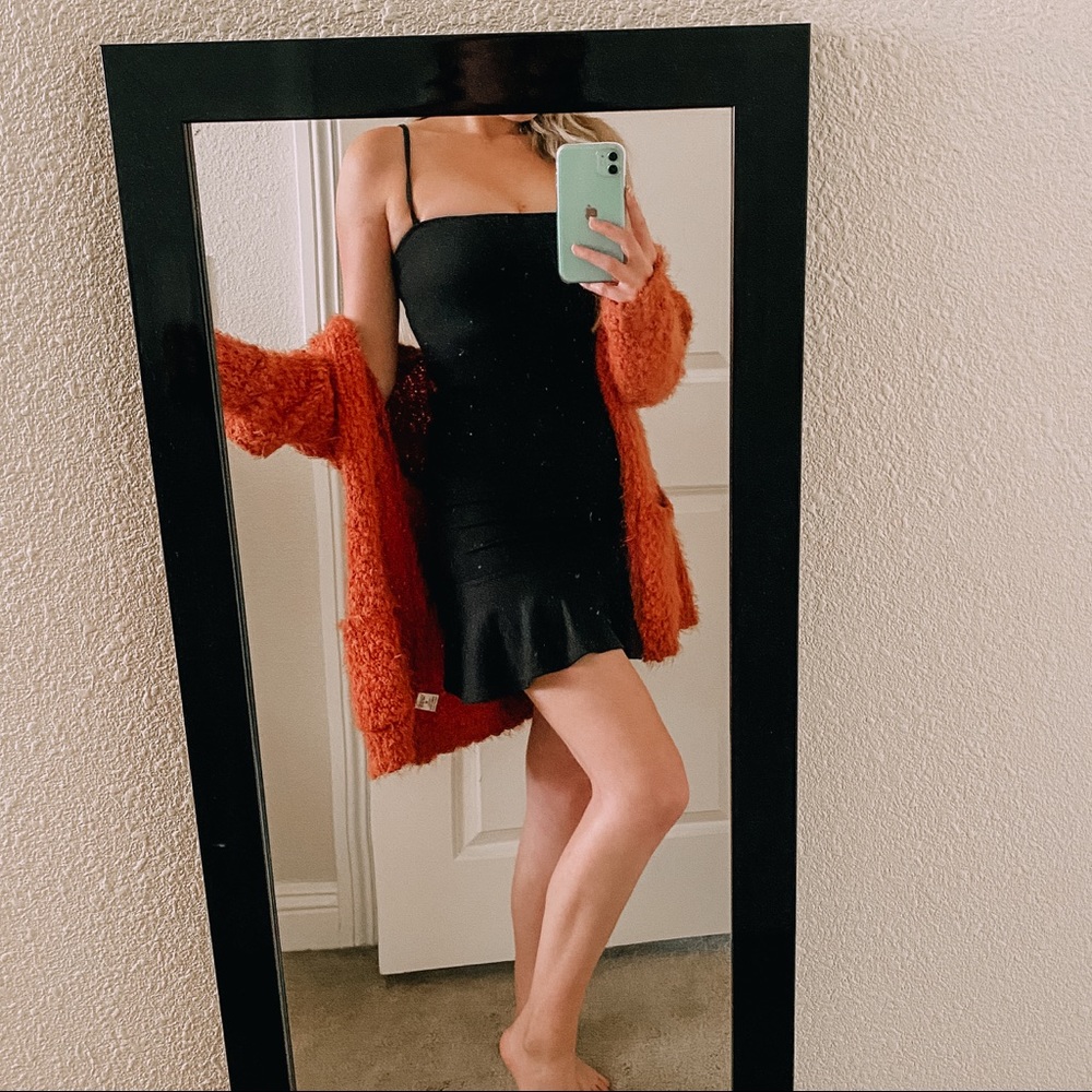 NWT Nasty Gal Black Ribbed Dress - Picture 3 of 6